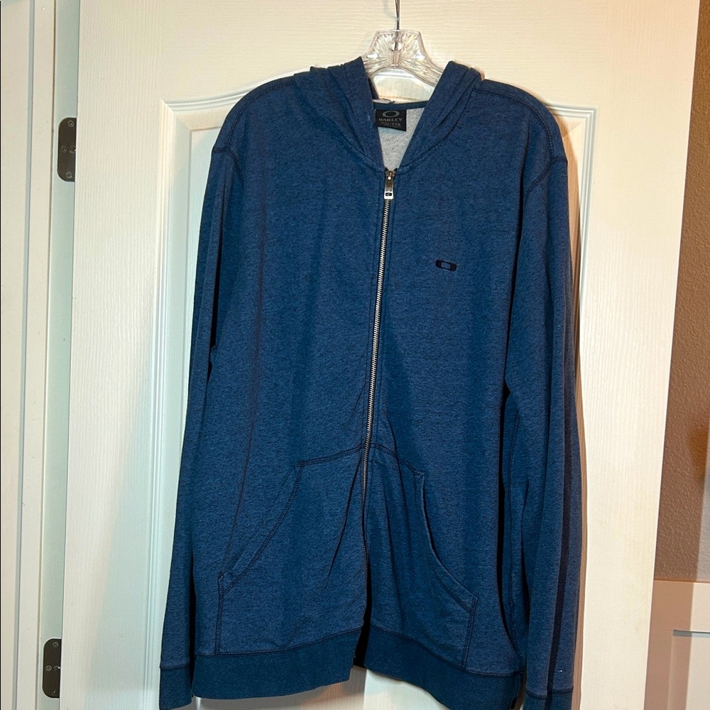 Oakley Men's 2XL Heather Blue Zip-Up Hoodie